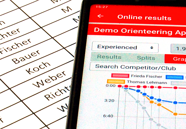 Orienteering App now with competitor database